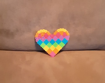 Checkered heart magnet
