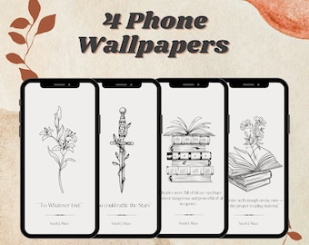 Throne of Glass iPhone Wallpaper, Quote Phone Background (Digital Download)