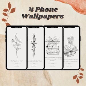 Throne of Glass iPhone Wallpapers Digital Download, Aesthetic Wallpaper iPhone, Quote wallpaper, Neutral Phone Background