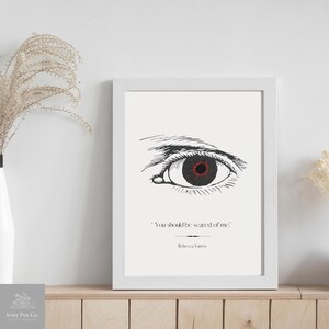 VIERTER FLÜGEL inspirierter minimalistischer Kunstdruck - You sollte be Scared of Me-Zitat