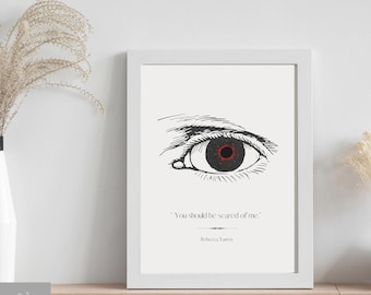 FOURTH WING inspired minimalist Art Print - You should be Scared of Me Quote