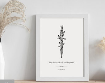 Crescent City inspired minimalist Art Print - Loyal Unto Death and Beyond