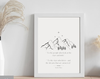 ACOTAR inspired minimalist Art Print - Velaris Night Court
