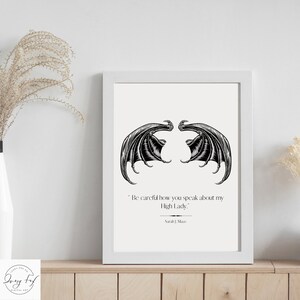 ACOTAR inspired minimalist Art Print - Azriel Quote