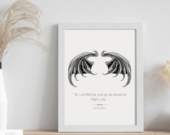 ACOTAR inspired minimalist Art Print - Azriel Quote