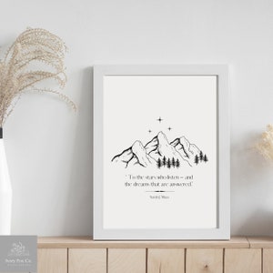 ACOTAR inspired minimalist Art Print - To the Stars