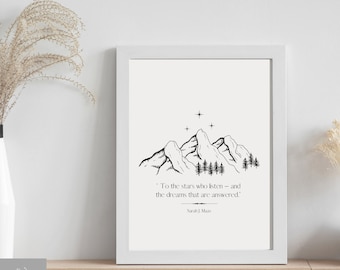 ACOTAR inspired minimalist Art Print - To the Stars