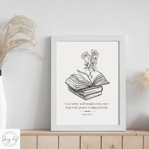 TOG inspired minimalist Art Print - Given the proper reading material Quote