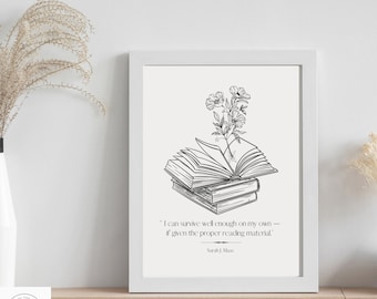 TOG inspired minimalist Art Print - Given the proper reading material Quote