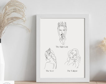 ACOTAR inspired minimalist Art Print - The Archeron Sisters