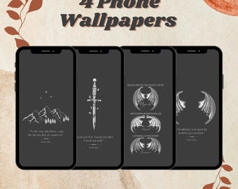 ACOTAR Quote Phone Wallpapers, Dark Background (Digital Download)