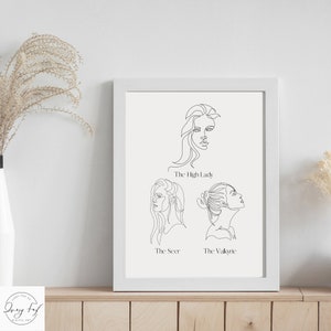 ACOTAR inspired minimalist Art Print - The Archeron Sisters