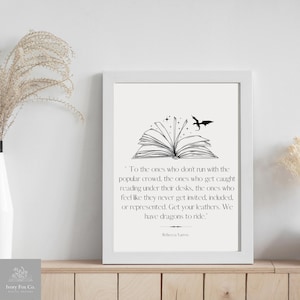 ONYX STORM inspired minimalist Art Print - Get your Leathers Quote