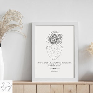 TOG inspired minimalist Art Print - You&#39;re Afraid Quote