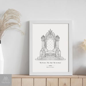 Fourth Wing Art Print: Minimalist Throne (Digital Download)