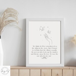 ACOTAR inspired minimalist Art Print - The Villian in the Story