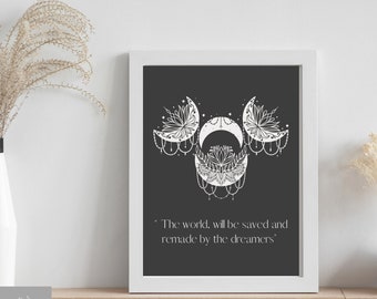 TOG inspired minimalist Art Print - Remade by the Dreamers Quote