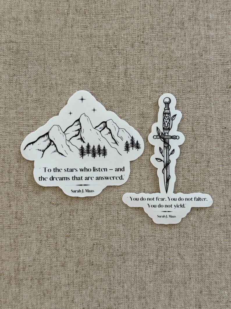 ACOTAR Sticker Set | Mountain & Dagger Vinyl Stickers | Bookish Fantasy ...