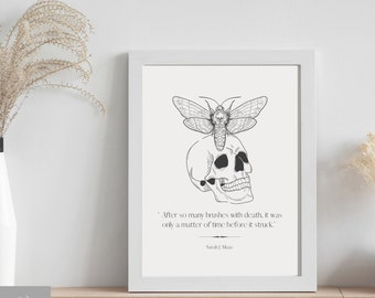 ACOTAR inspired minimalist Art Print - Before it Struck - A Court of Silver Flames