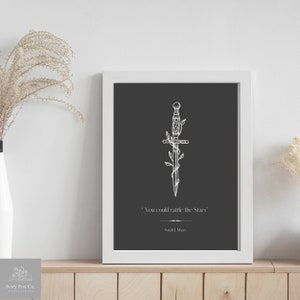 Crescent City inspired minimalist Art Print - Loyal Unto Death and Beyond - Negative