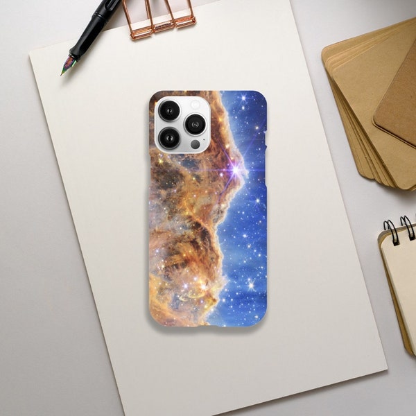 James Webb Cosmic Cliffs Carina Nebula, iPhone and Samsung phone case, NASA space phone case gift, JWST Space Photo