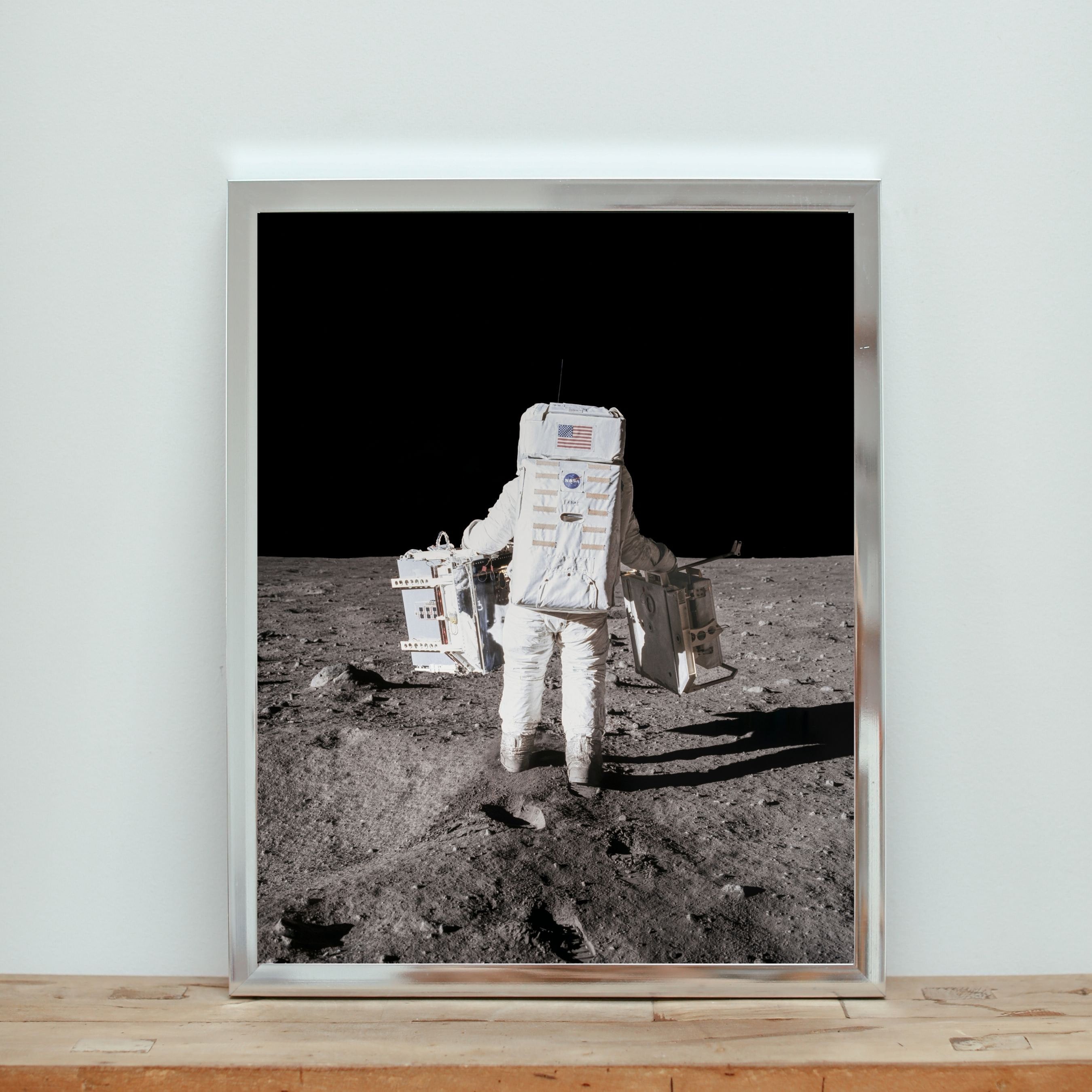 NASA Apollo 11 Astronaut on the Moon Buzz Aldrin Moon Mission
