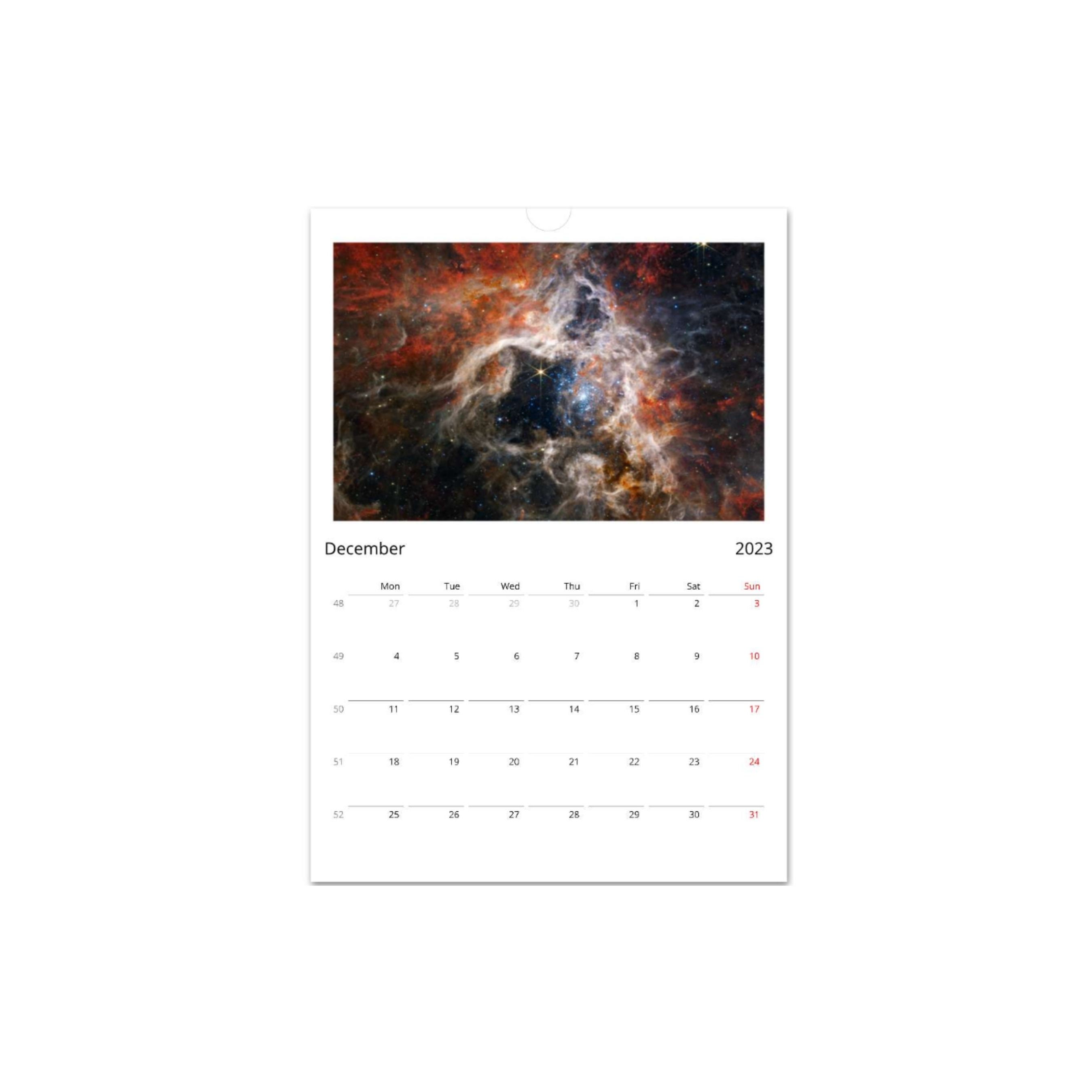2023 Wall Calendar James Webb Space Telescope Edition Space Etsy