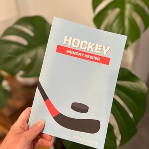Hockey Memory Keeper Journal, Get Ready for Hockey Season, Hockey Tournament Tracker, Hockey Mom Gift, Hockey Player Gift, Hockey Dad Gift