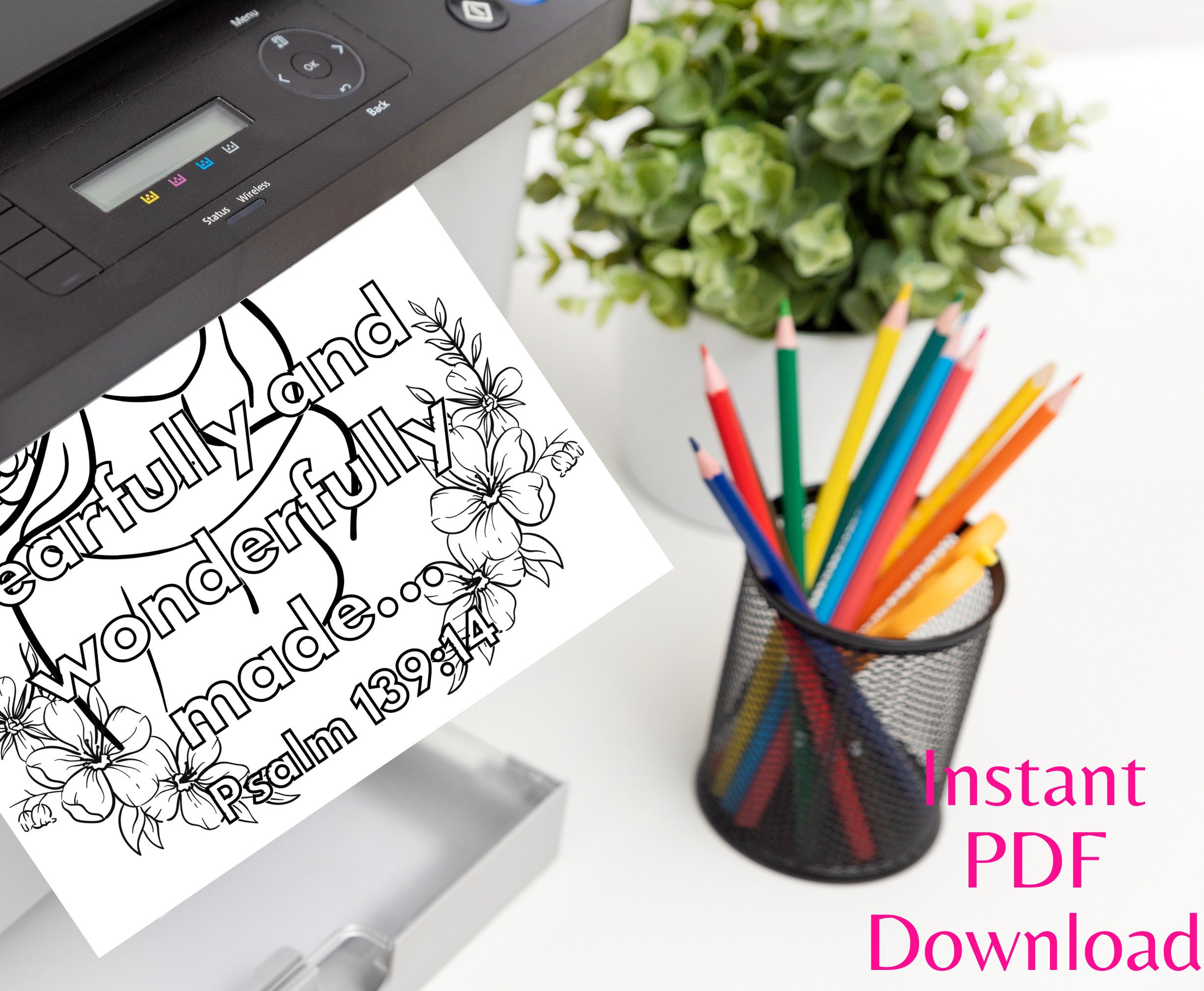 Bible Verse Coloring Pages for Women, PDF Printable, Scripture Coloring ...