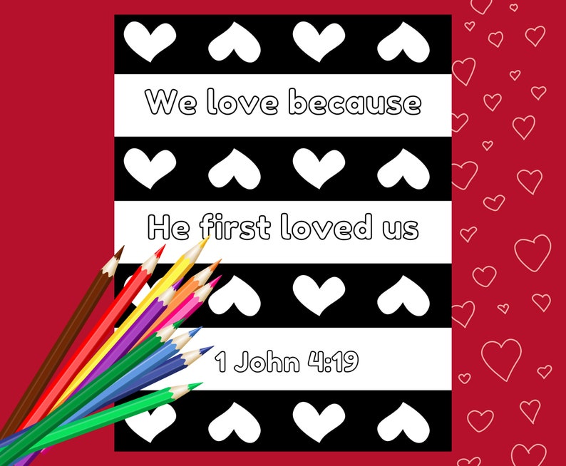 Love Bible Verse Coloring Pages Printable Digital Download - Etsy
