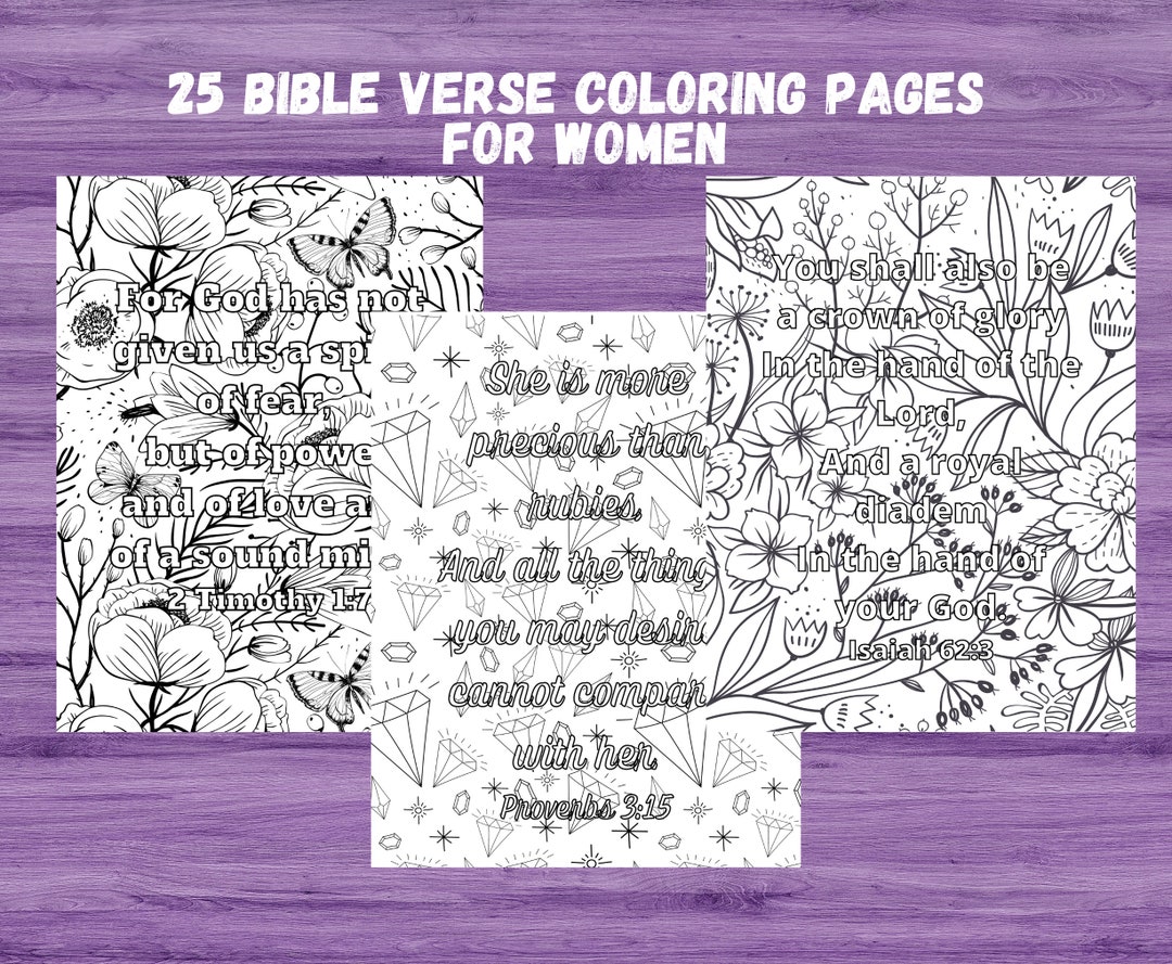 Bible Verse Coloring Pages for Women, Christian Coloring, Coloring ...