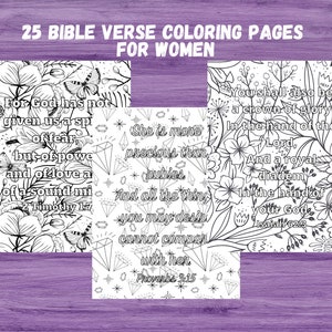 Bible Verse Coloring Pages for Women, Christian Coloring, Bible Coloring Pages, Christian Activity Page, Faith Coloring Sheet