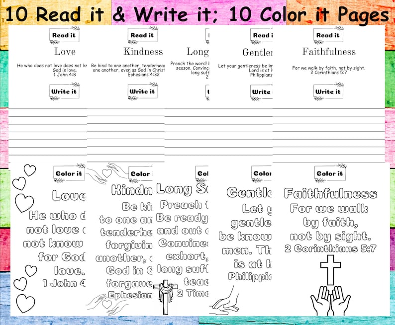 Fruit of the Spirit Activity, Sunday School Activity Pages, Fruit of the Spirit Coloring Pages ...