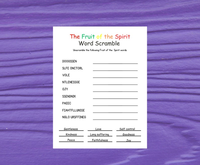 Printable Faithfulness Worksheet