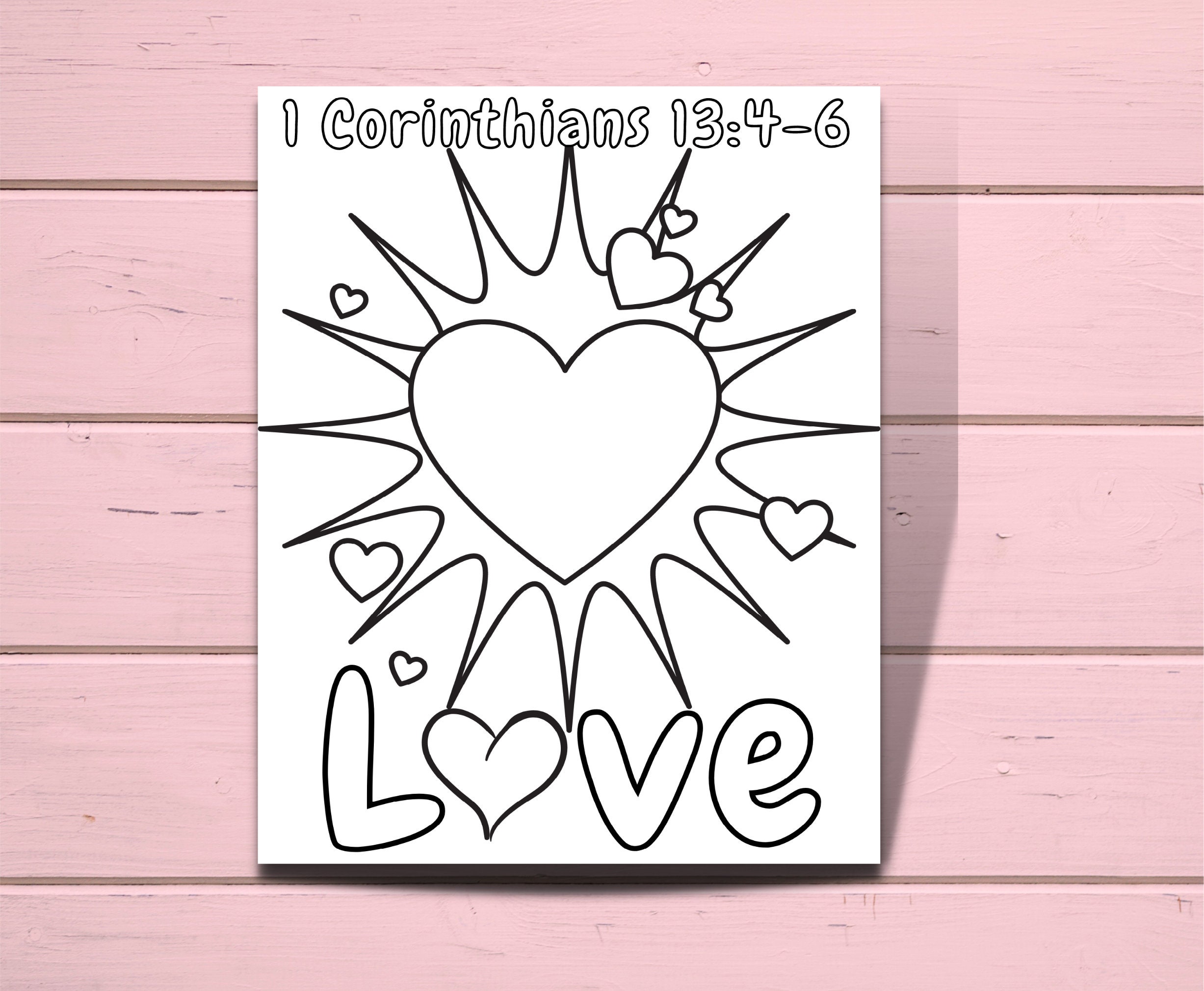 12 Bible Verse Coloring Pages, Love is Coloring Pages, Heart Coloring ...