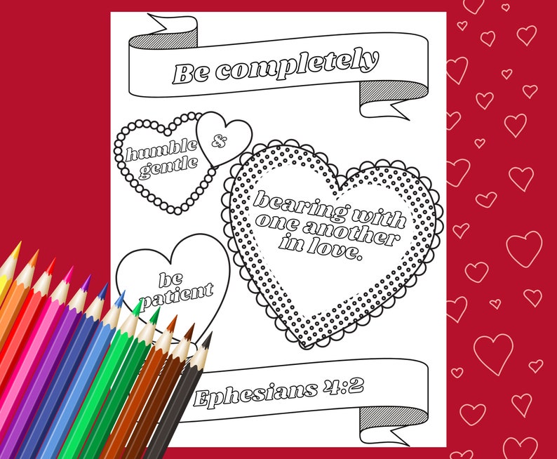 Love Bible Verse Coloring Pages Printable Digital Download - Etsy