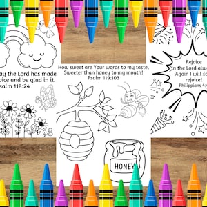 Bible Verse Coloring Pages, Scripture Coloring Pages, Sunday School Coloring Pages, Christian Coloring Pages, Bible Coloring Pages for Kids