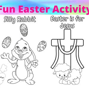 Silly Rabbit Easter is for Jesus Coloring Sheet, Easter Coloring Page ...