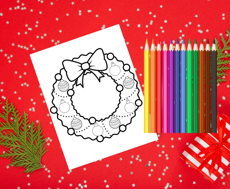 Christmas coloring pages christmas printable activity pages etsy