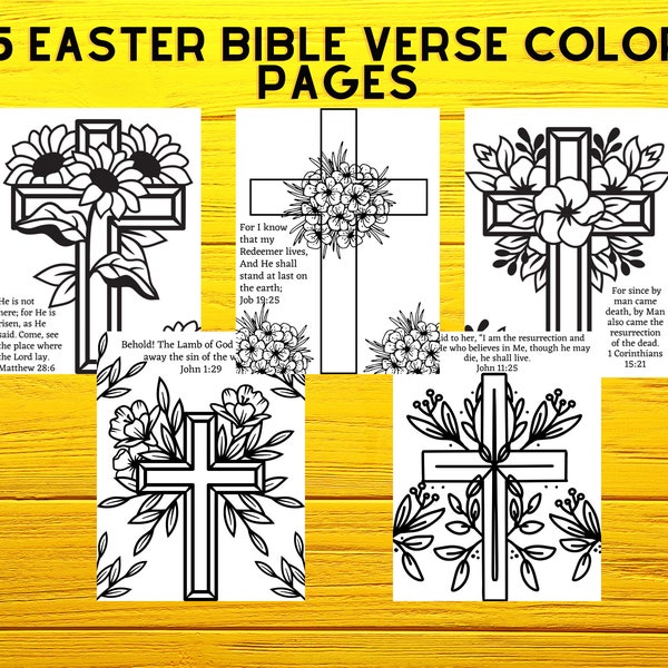 Ostern Bibel Vers Malvorlagen, Ostern Färbung Aktivitäten, Sonntagsschule Handwerk, Jesus ist auferstanden, Osterkreuz, Auferstehungskreuz