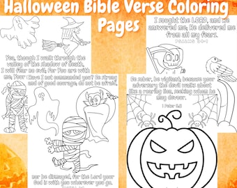 Coloring Pages Halloween, Christian Halloween Coloring Pages, Halloween Coloring Pages, Christian Fall Crafts, Halloween Bible Verse