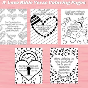 Love Bible Verse Coloring Pages, Christian Coloring Pages, Scripture Coloring Book, Christian coloring sheets, Valentines Coloring pages