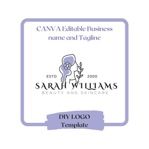 Beauty Logo Design, Beauty and skincare logo, Beauty Logo, Boutique logo, Makeup Artist Logo, Beauty Salon Logo, editable canva template