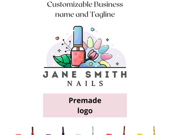 Nail Salon Logo Design, Nail Artist Branding (Digital Download)