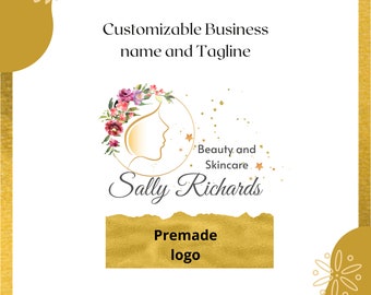 Customizable Beauty Salon Logo, Skincare Boutique Branding (Digital File)