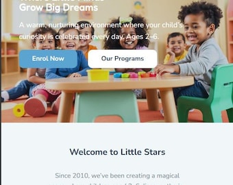 WordPress-thema kleuterschool | Elementor-websitekit (digitale download)