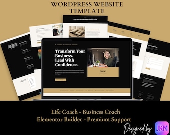 Business Coach WordPress Elementor Template Kit | 8 Pages with Header, Footer | Coaches, Consultants Services | Business Executive Coach