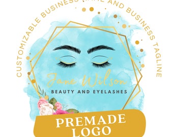 Eyelash & Brows Premade Logo, Beauty Salon Logo (Digital Download)