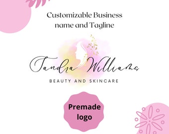 Skincare Logo Design, Premade Beauty Salon Logo (Digital File)