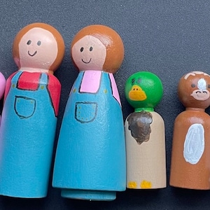 Farmers and Animals Peg Doll Montessori Sensory Play Set
